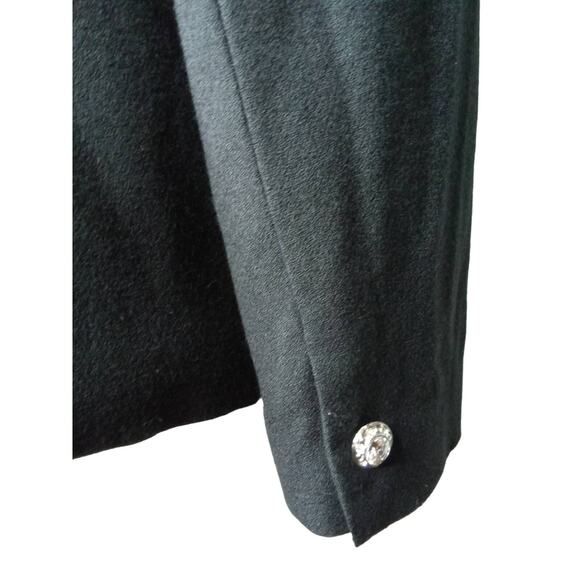 Oleg Cassini Classic Lined Zip Front Casual/Dress Black Jacket - 6 - Picture 3 of 11